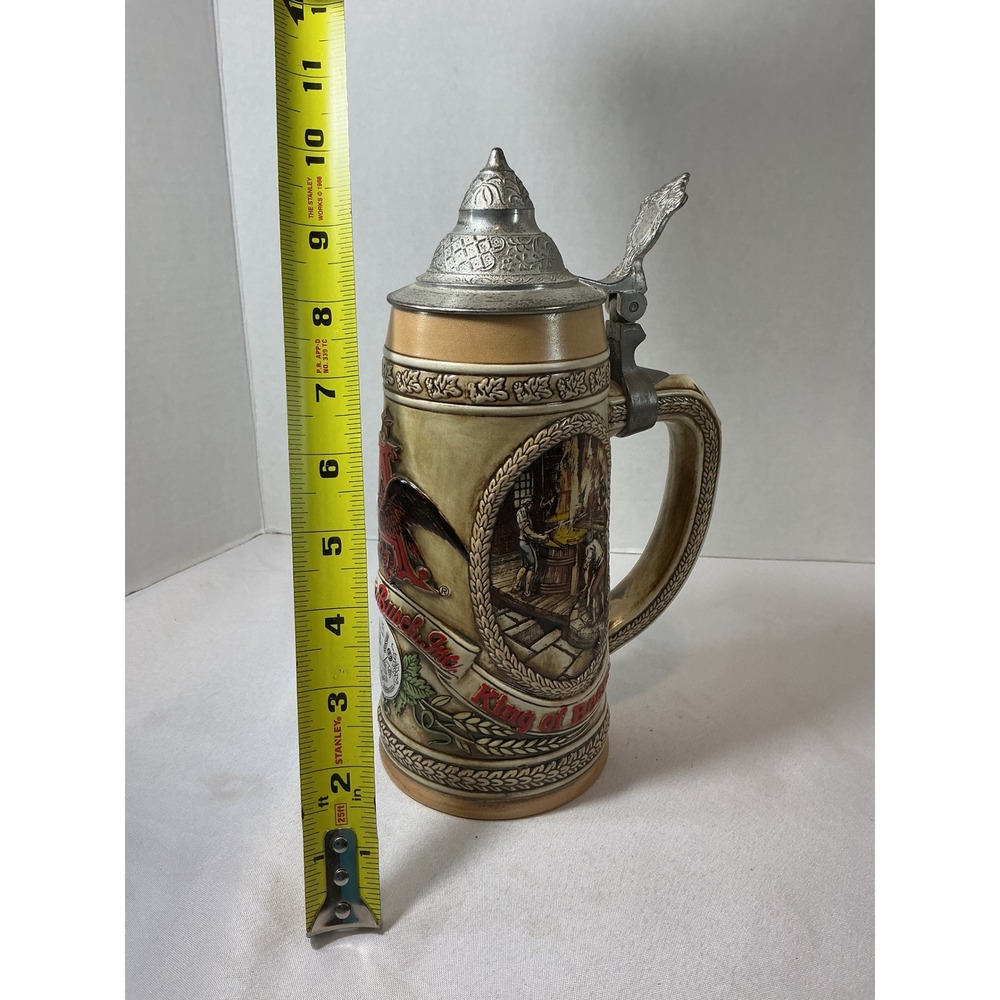 Budweiser A Series Ceramarte Lidded Beer Stein Limited Edition 17th Century Brew - Picture 3 of 16